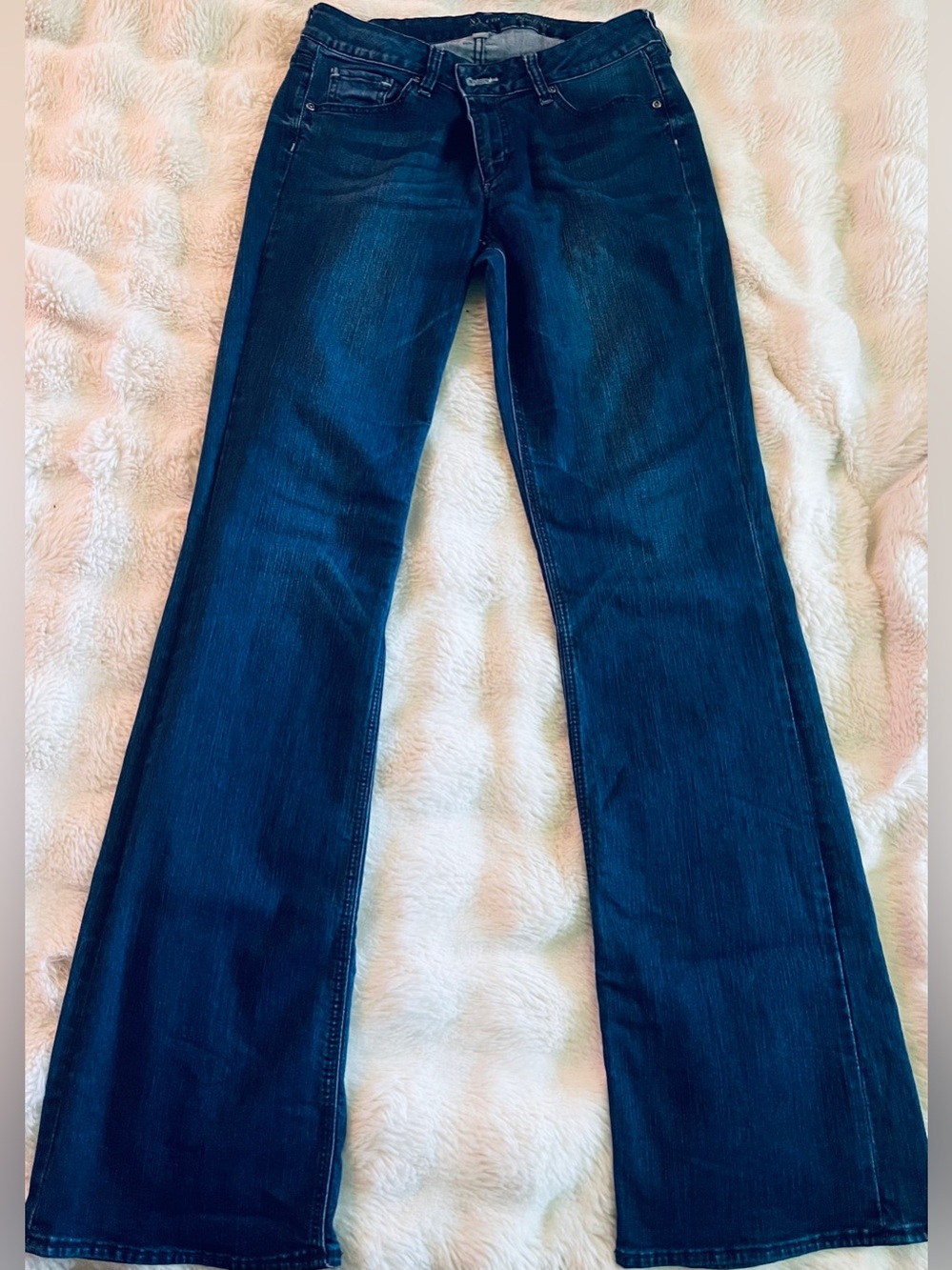 New York & Company Dark Blue Flare Jeans